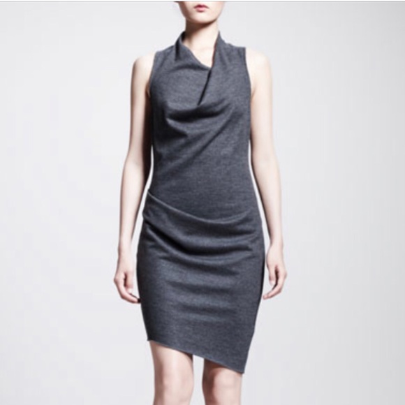 HELMUT LANG Draped Asymmetric Dress Size Small - Picture 11 of 11